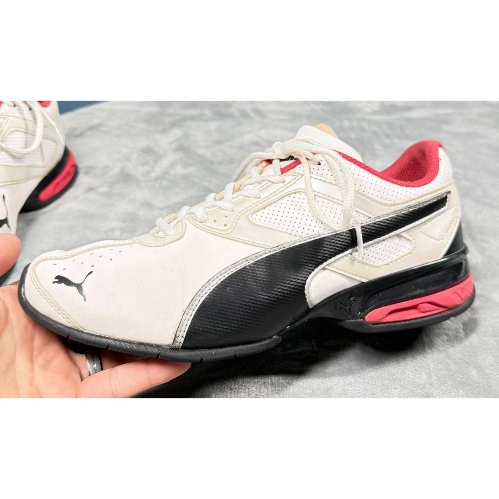 Puma Sneakers Mens 10.5 White Red ArchTec Running Athletic Shoes